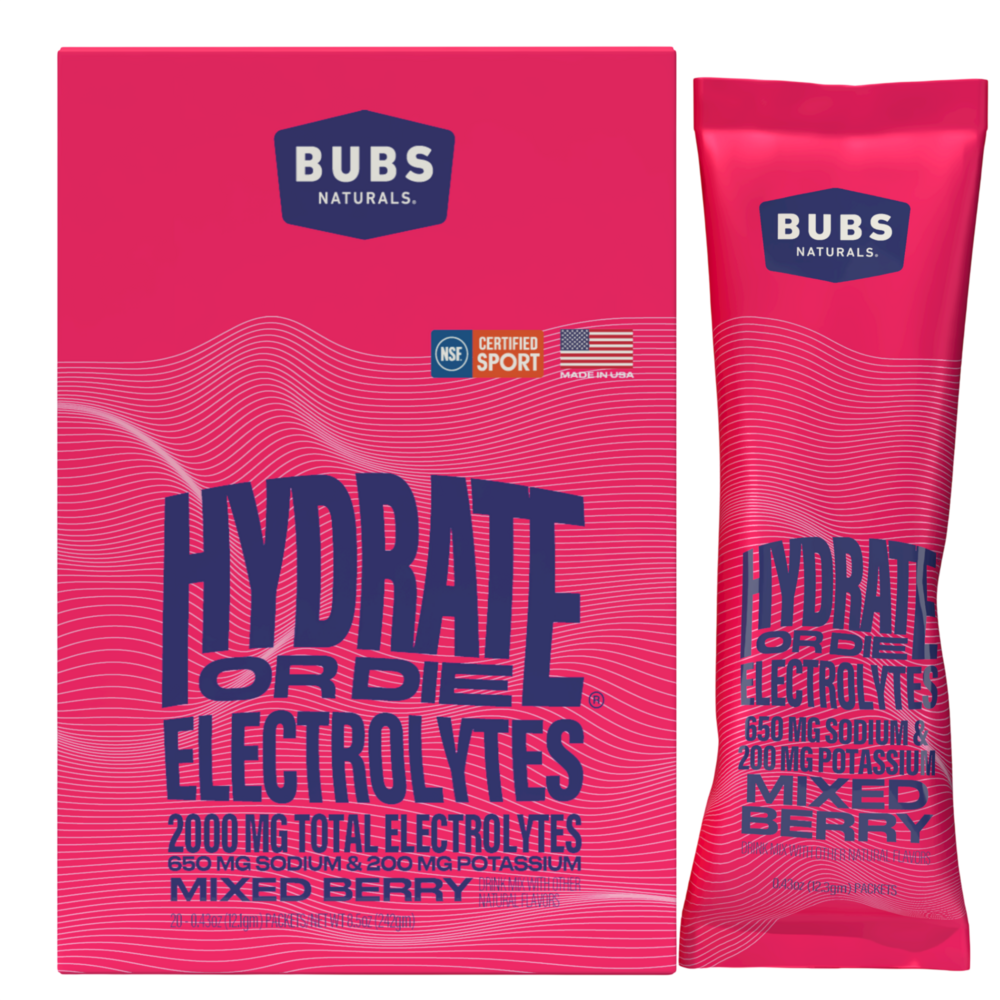 Bubs Naturals Hydrate or Die Electrolytes- Mixed Berry front