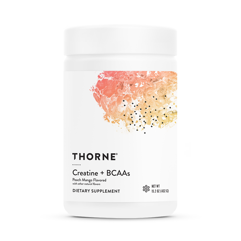 Thorne Creatine + BCAAs- Peach Mango front