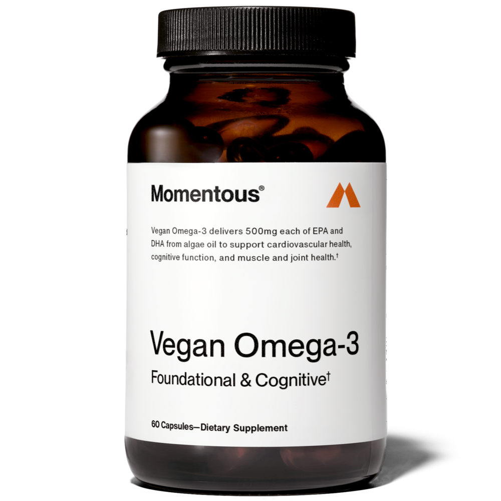 Momentous Vegan Omega 3 front pack shot