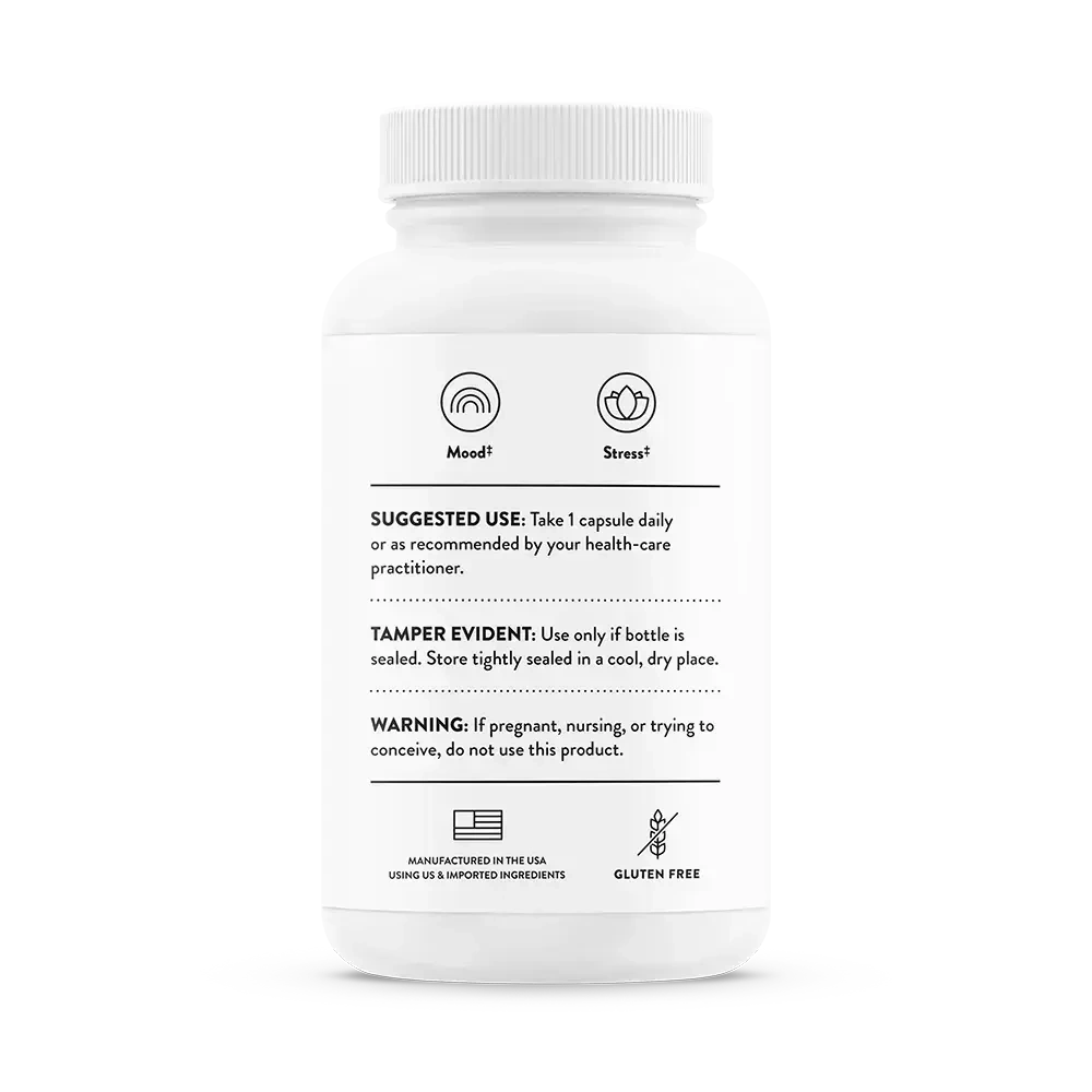Thorne Ashwagandha back