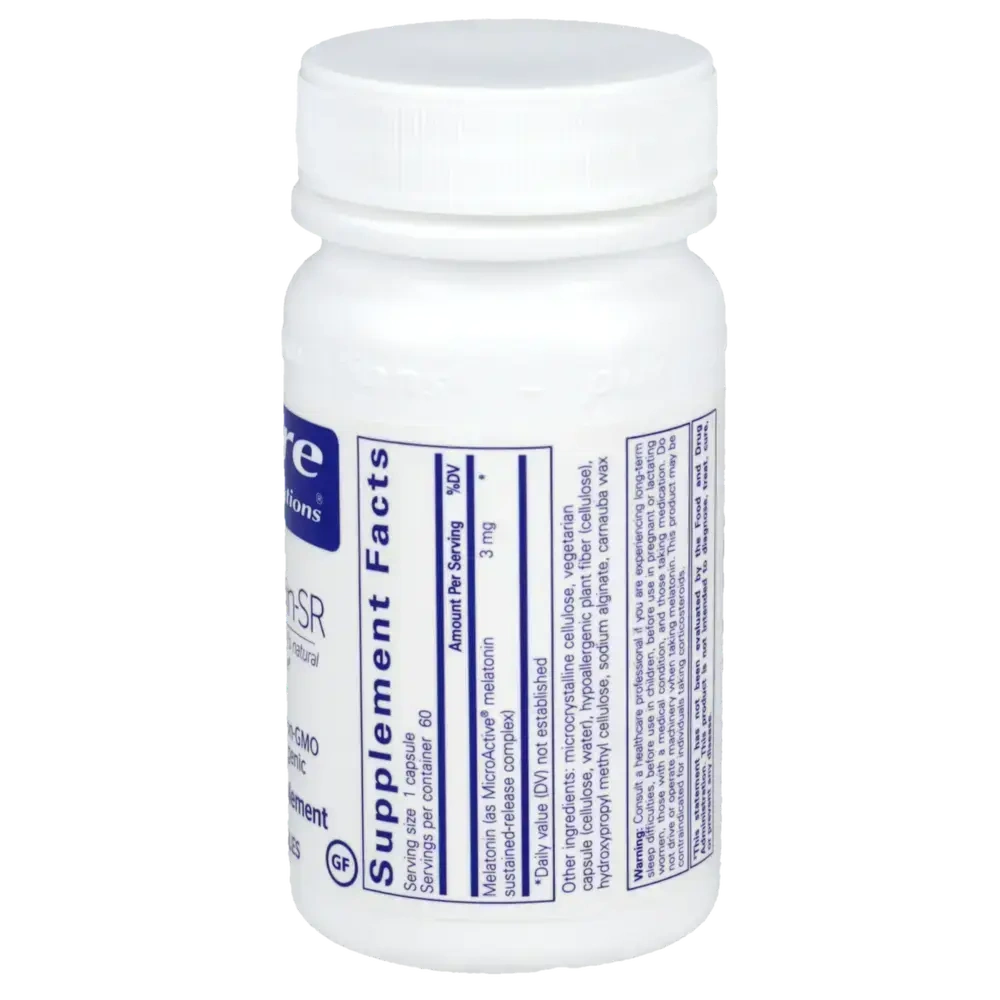 Pure Encapsulations Melatonin-SR back