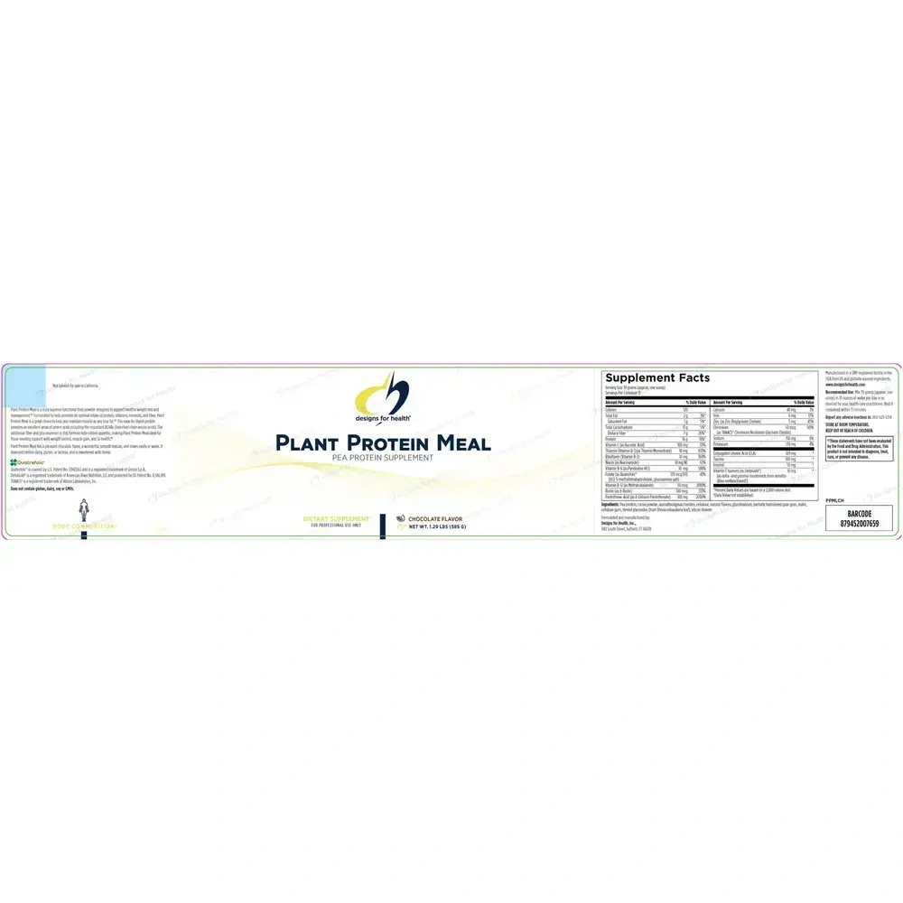 DFH Plant Protein Meal- Chocolate back