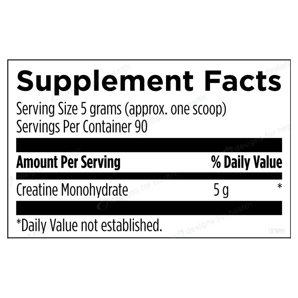 DFH Creatine Monohydrate Powder Unflavored label