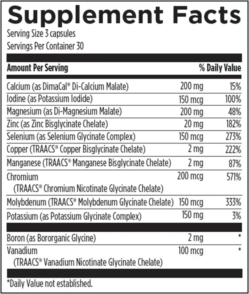 DFH Complete Mineral Complex label