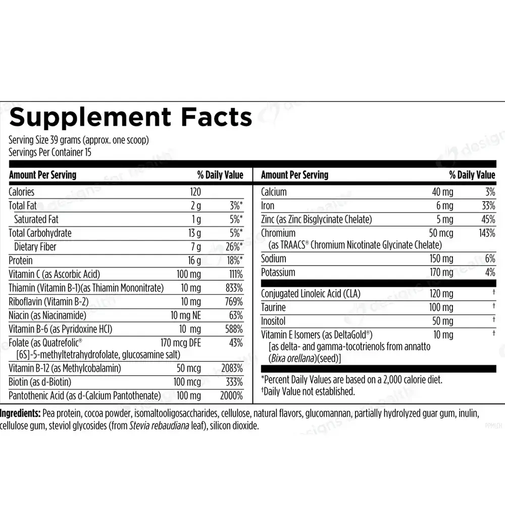 DFH Plant Protein Meal- Chocolate label