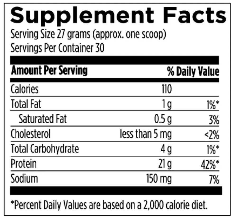 DFS Grass Fed Beef Protein Vanilla label