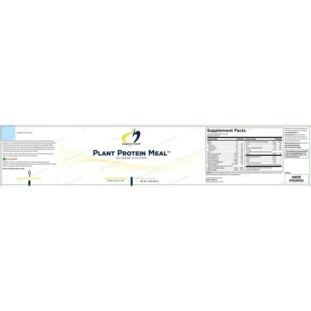 DFH Plant Protein Meal Vanilla back