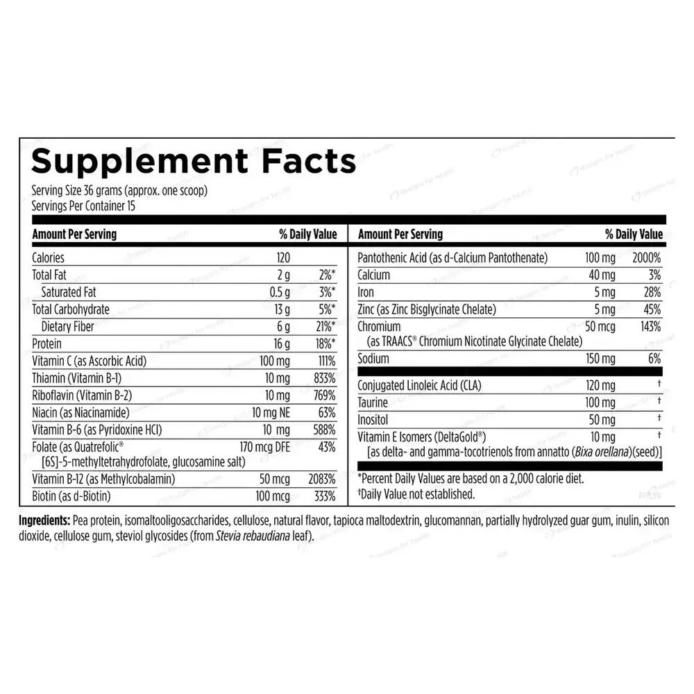 DFH Plant Protein Meal Vanilla label