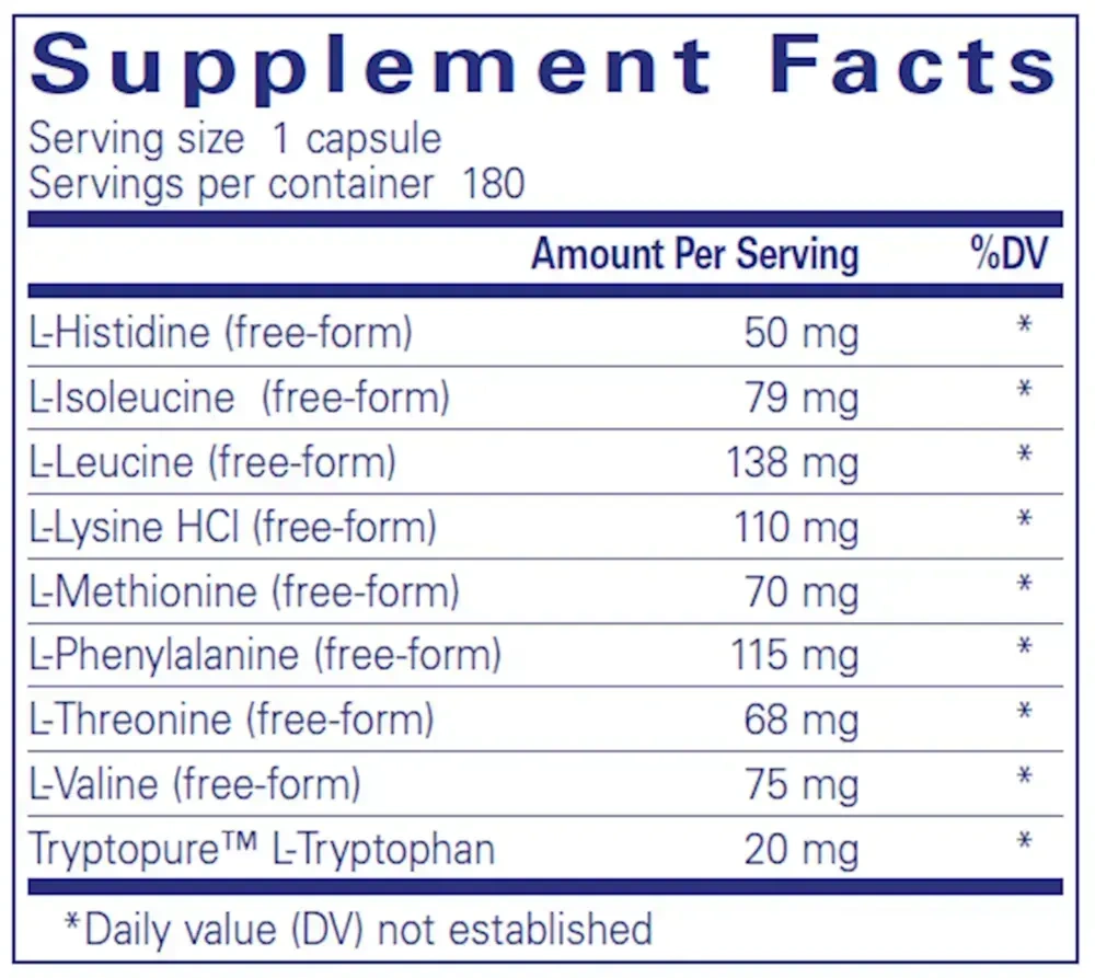 Pure Encapsulations Essential Aminos label