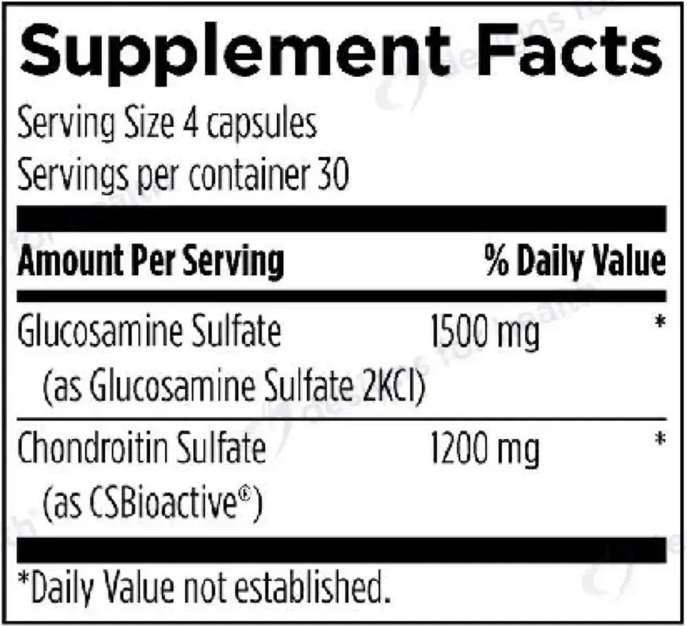 DFH Glucosamine Chondroitin label