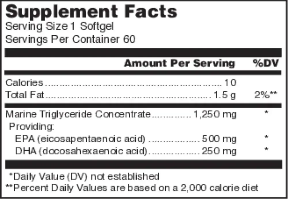 Klean Omega-3 label