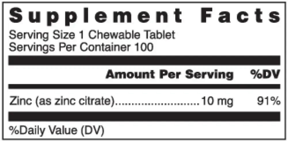 Klean Zinc label