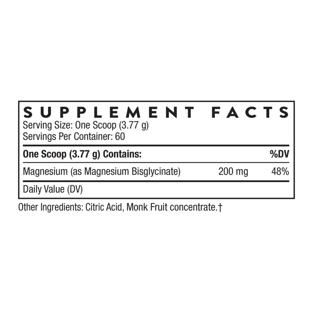 Magnesium Bisglycinate NSF label