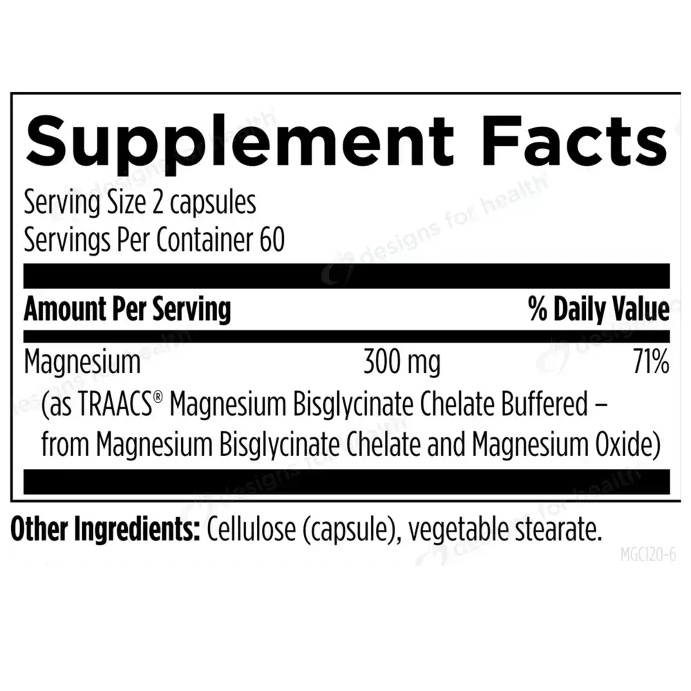 Magnesium Glycinate Complex label