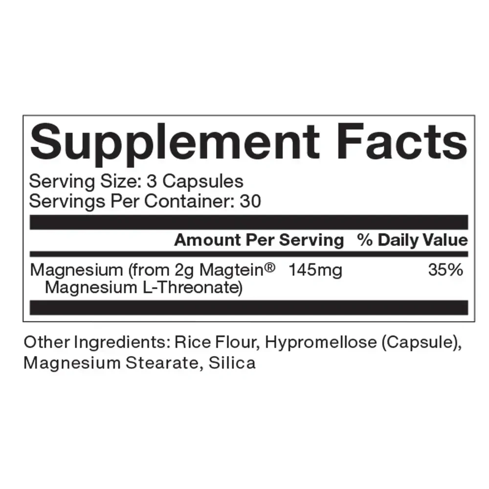 Momentous Magtein® Magnesium L-Threonate label