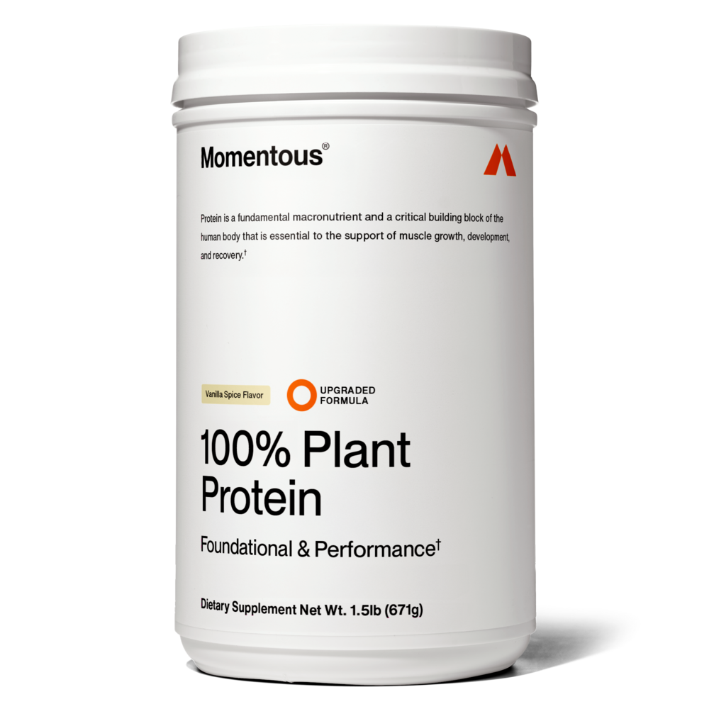 Momentous 100% Plant Protein Vanilla Spice front