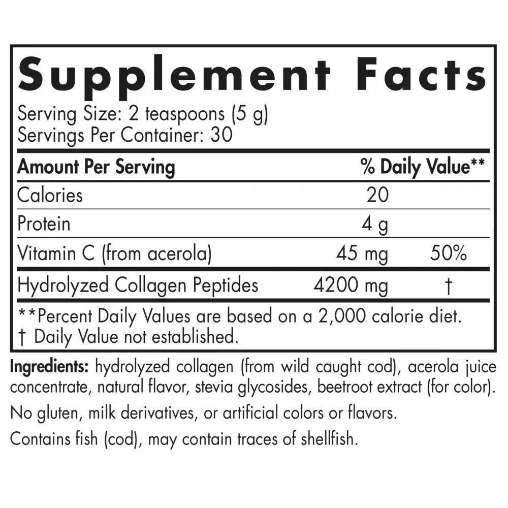 Nordic Naturals Marine Collagen label