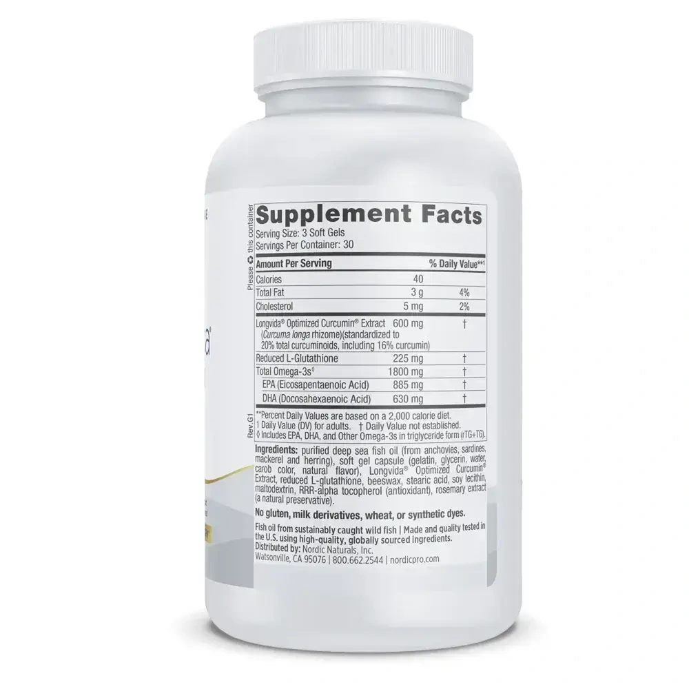 Nordic Naturals ProOmega® Curcumin label