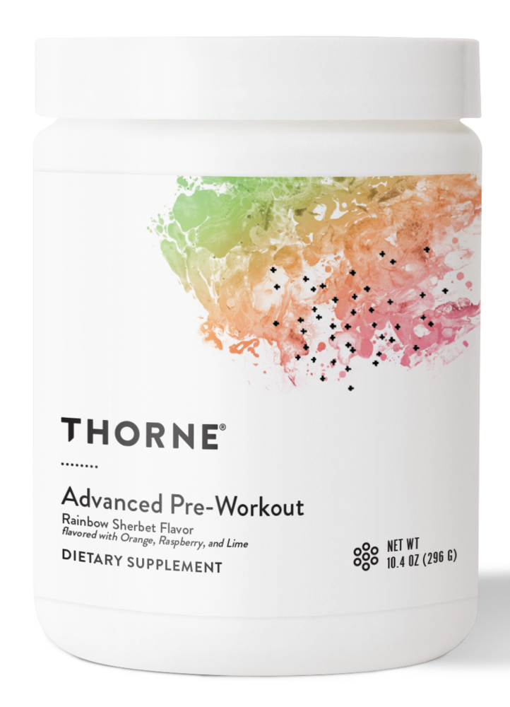 Thorne Advanced Pre-Workout Rainbow Sherbet front