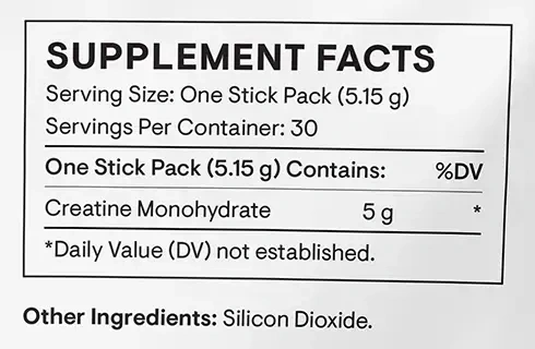 Thorne Creatine Packets label