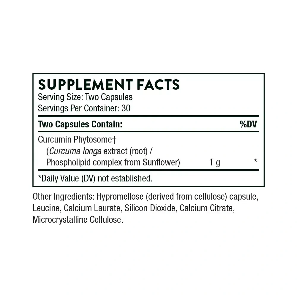 Thorne Curcumin label