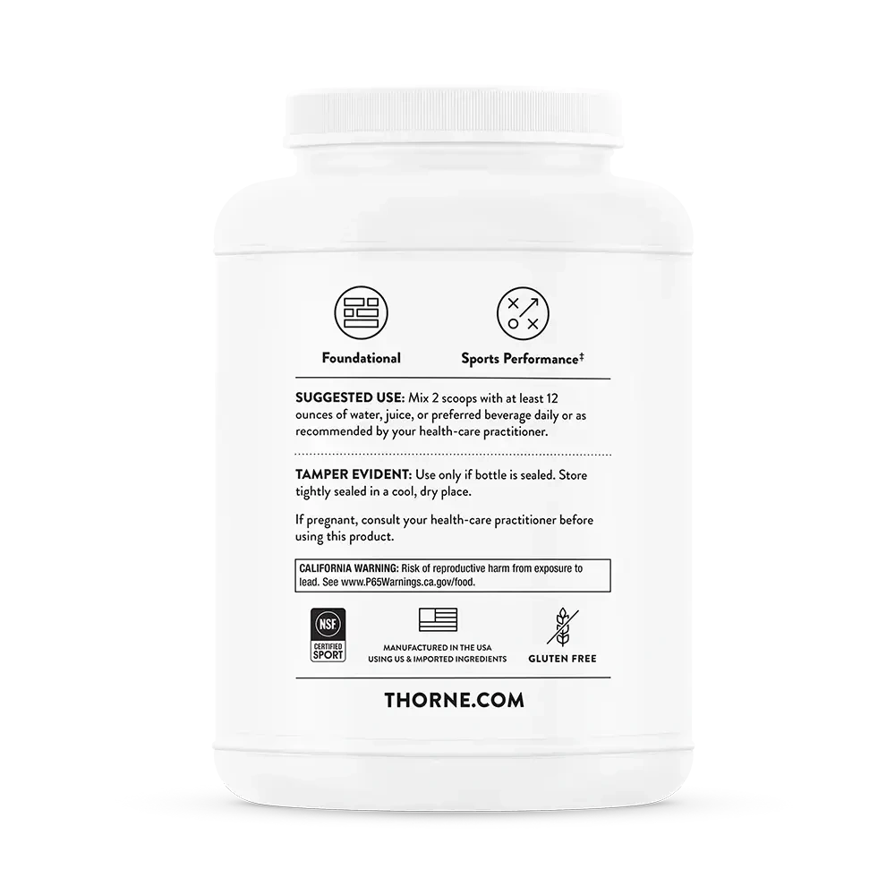 Thorne Plant Protein Vanilla back