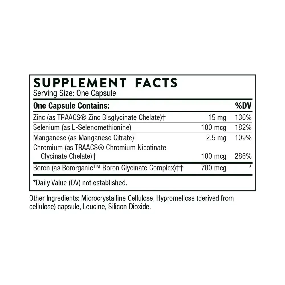 Thorne Trace Minerals label