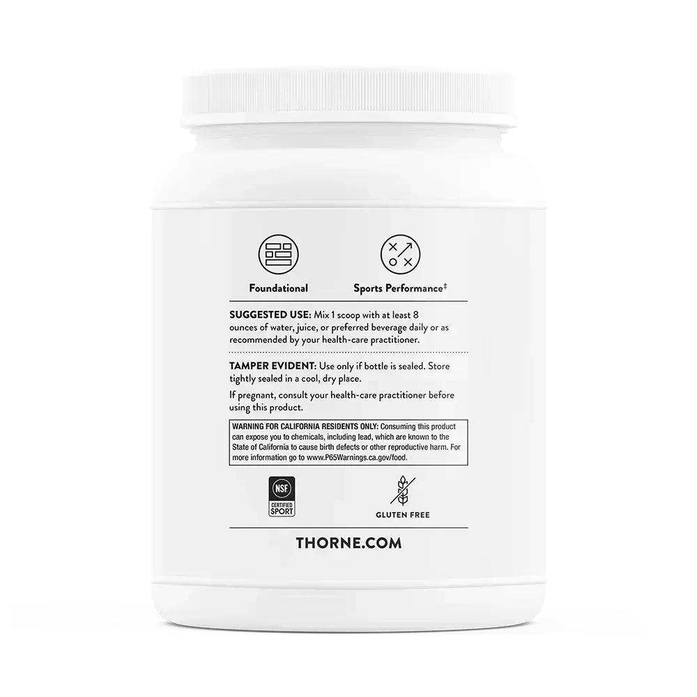 Thorne Whey Protein Isolate Chocolate back